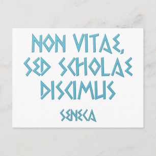 Cartão Postal Discimus Seneca de colégios não vitalícios