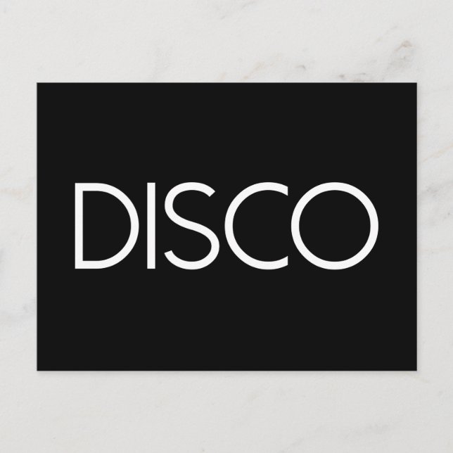 Cartão Postal DISCO Dancing (Frente)