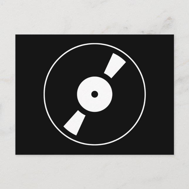 Cartão Postal disco de vinil retrô (Frente)