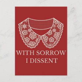 Cartão Postal Discordo do Protesto de Interrupção do Aborto Cola