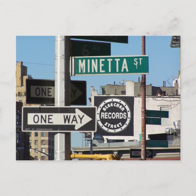 Cartão Postal Discos Bleecker Street (Frente)