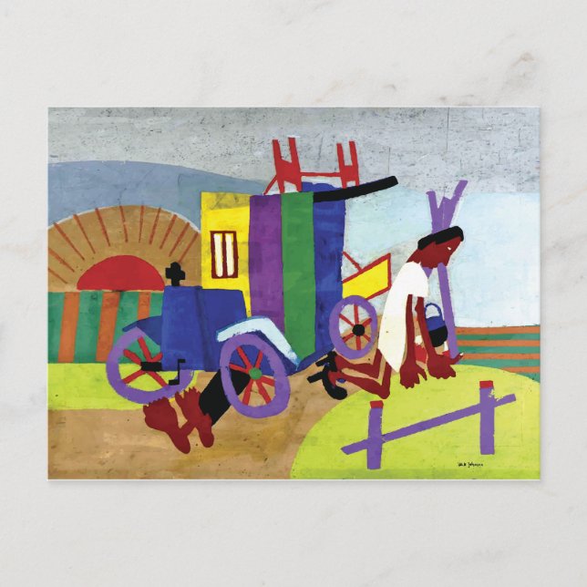 Cartão Postal Discriminação ~ Vintage Arte Americana (Frente)