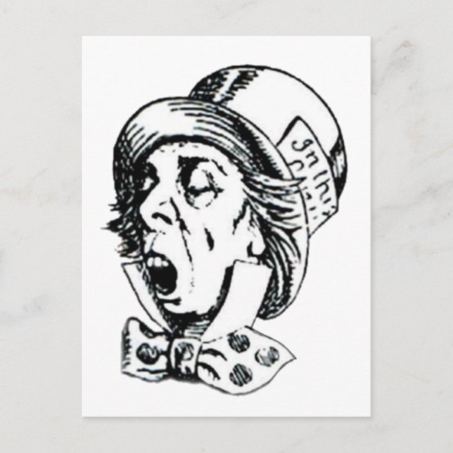 Cartão Postal Discurso Mad Hatter (Frente)