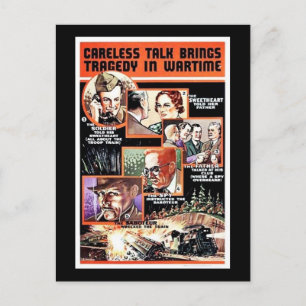Cartão Postal Discussão Descuidada Traga Tragédia Em Guerra
