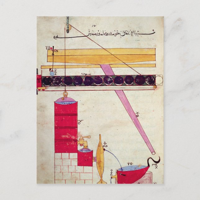 Cartão Postal Dispositivo para fornecer água a uma fonte (Frente)