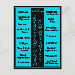 CARTÃO POSTAL... DISSAUTONOMIA - Sintomas