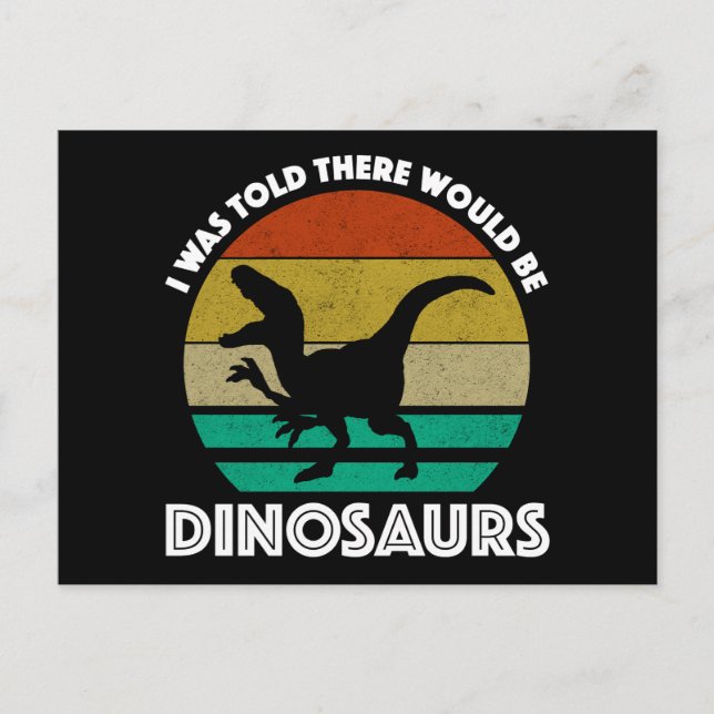 Cartão Postal Disseram-me que Haveria Dinossauros (Frente)