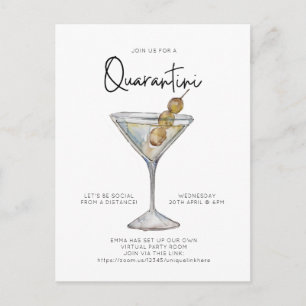 Cartão Postal Distância Social Quaratini do Partido Virtual Cock