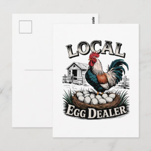 Cartão Postal Distribuidor de ovos local divertido