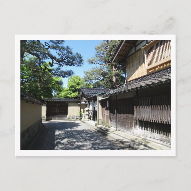 Cartão Postal Distrito de Nagamachi Samurai: Kanazawa (Frente)