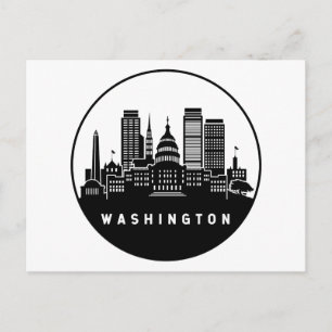 Cartão Postal Distrito de Washington de Columbia Skyline