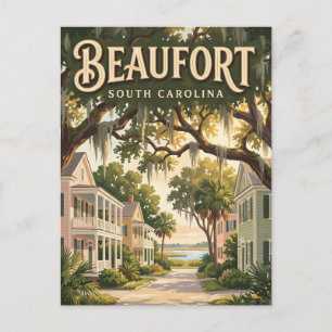Cartão Postal Distrito Histórico de Beaufort Carolina do Sul