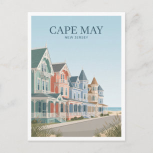 Cartão Postal Distrito Histórico de Cape May New Jersey Lembranç