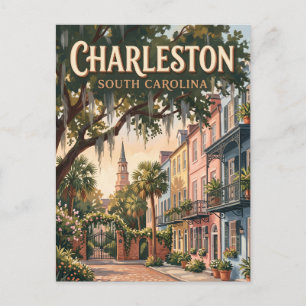 Cartão Postal Distrito Histórico de Charleston Carolina do Sul