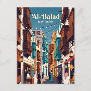 Cartão Postal Distrito Histórico de Jeddah (Al-Balad) Arábia Sau