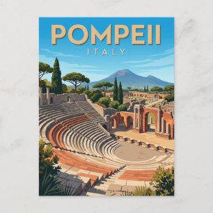 Cartão Postal Distrito Teatral de Pompeia Itália