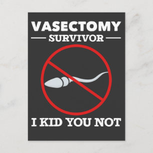 Cartão Postal Dito engraçado de cirurgia de vasectomia humor adu