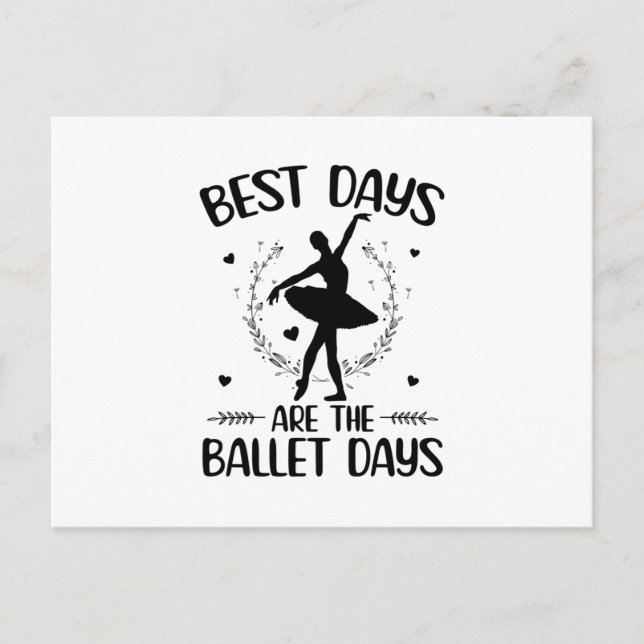 Cartão Postal Ditos de Ballet | Presentes de Hobby de Dança de B (Frente)