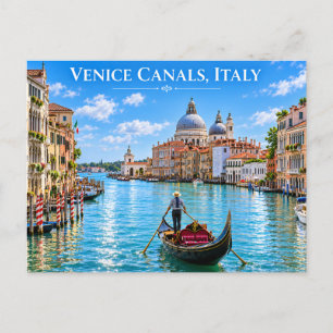 Cartão postal diurno dos canais de Veneza