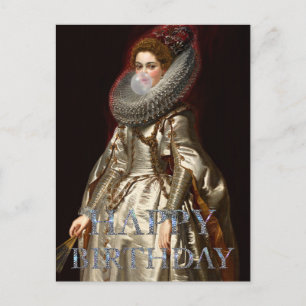 Cartão Postal Divã de chiclete Marchesa Aniversário feliz