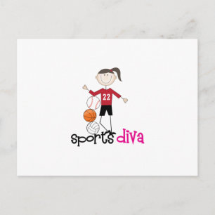Cartão Postal Diva desportiva