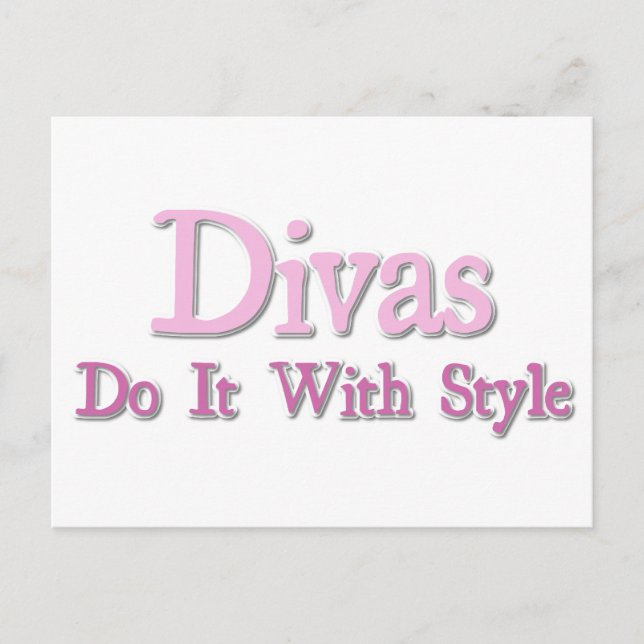 Cartão Postal Divas Faça Com Estilo (Frente)