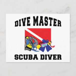 Cartão Postal Dive Master SCUBA Diver