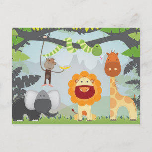 Cartão Postal Diversão da selva