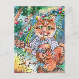 Cartão Postal Diversão de acampamento