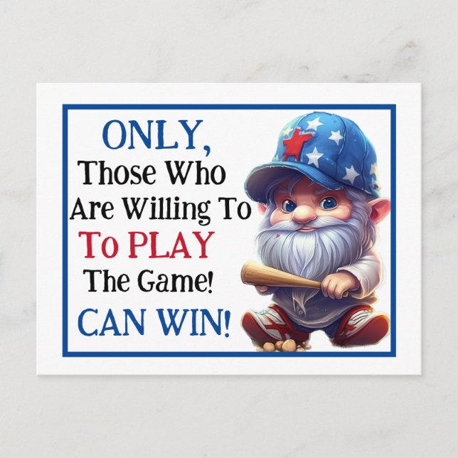 Cartão Postal Diversão de Baseball (Frente)