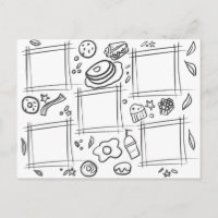Diversão de Desenho e Rabisco de Café da Manhã Col