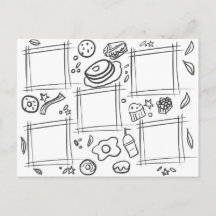 Diversão de Desenho e Rabisco de Café da Manhã Col