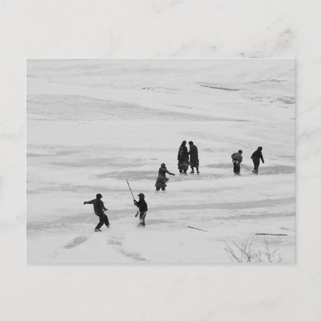 Cartão Postal Diversão de inverno (Frente)