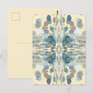 Cartão Postal Diversão de Verão Arte Abstrata de Espalhamento de