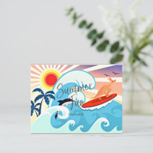 Cartão Postal Diversão de Verão no Down Under