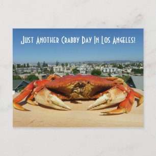 Cartão Postal Diversão Do Dia Crabby Em Los Angeles Postcard!