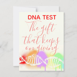 Cartão Postal Diversão do DNA Genealogico Teste o Presente que C