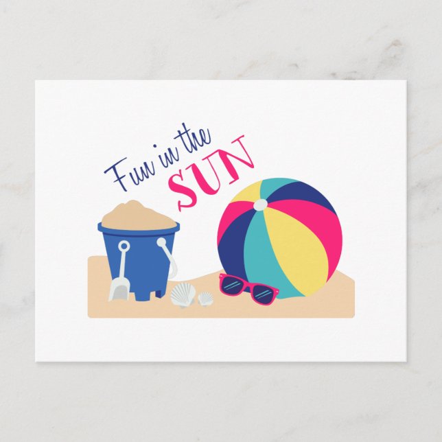 Cartão Postal Diversão em Sol (Frente)