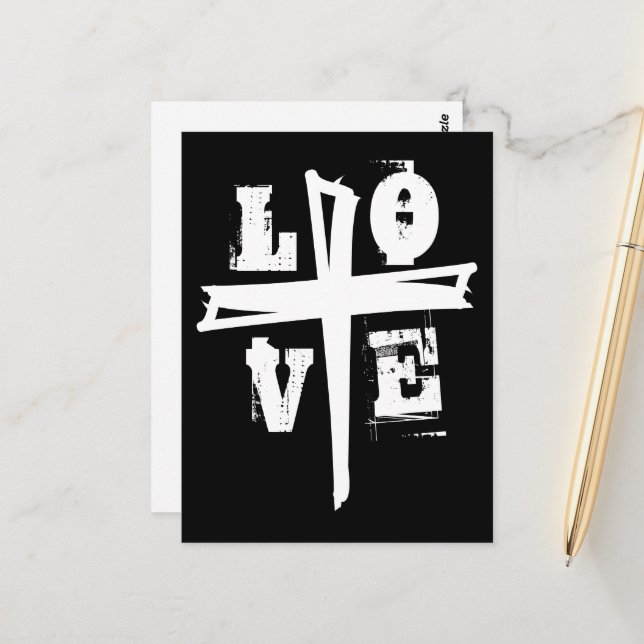 Cartão Postal diversão exclusiva CROSS e LOVE | (Frente/Verso In Situ)
