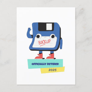 Cartão Postal divertida oficialmente aposentada 2025