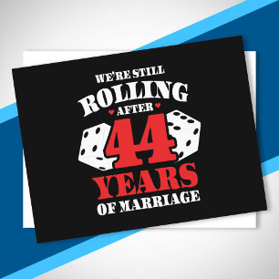 Cartão Postal Divertido 44º Aniversário Casais Casados 44 Anos
