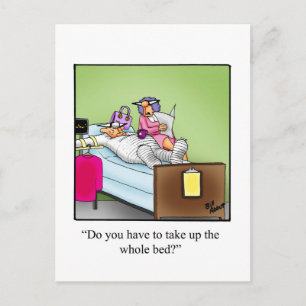 Cartão Postal Divertido de Recuperação com Humor
