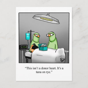 Cartão Postal Divertido de Recuperação com Humor