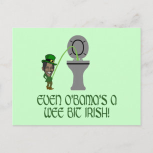 Cartão Postal Divertido Irlandês Obama