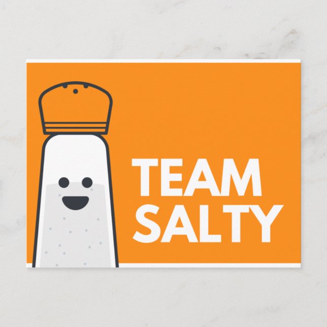 Cartão Postal Divertido Laranja e Branco (Frente)