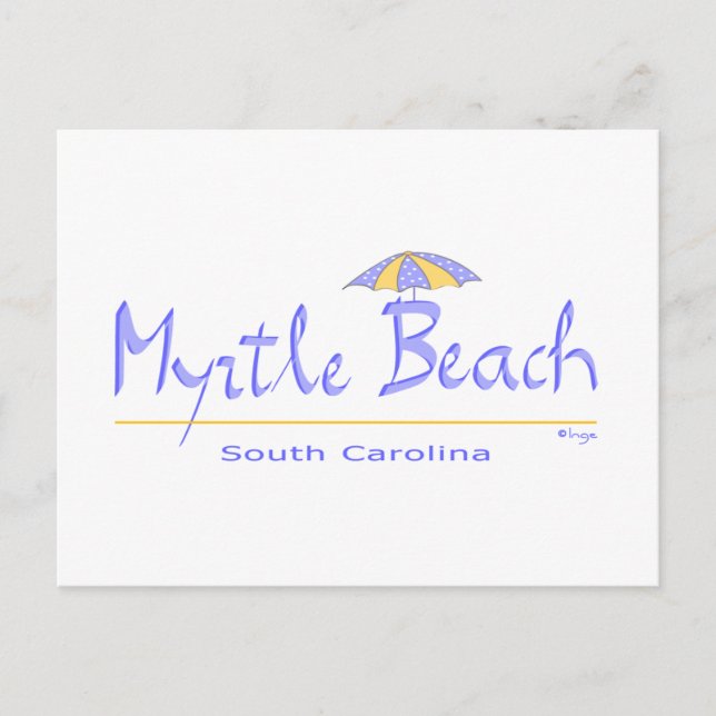 Cartão Postal Divertido Myrtle Beach, SC (Frente)