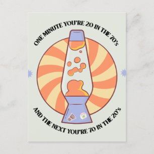 Cartão Postal Divertido Retro anos 70 