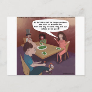 Cartão Postal DivertidoGuy ToedStools Para Jantar Engraçado