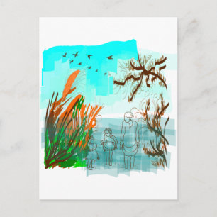 Cartão Postal Divertimento com a vovó Contemporânea de Vista E