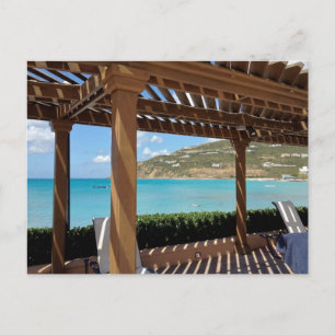 Cartão Postal Divi Little Bay SXM poolside pergola
